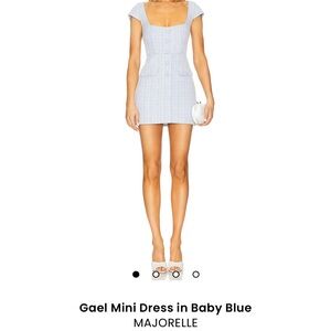 Majorelle Gael Mini Dress in Baby Blue XS
